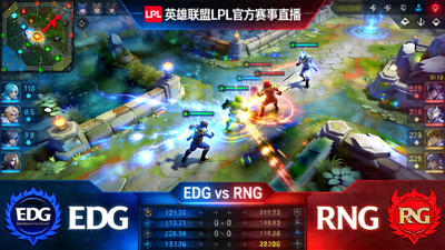 英雄联盟 LPL 官方赛事直播 - EDG vs RNG 比赛实时画面